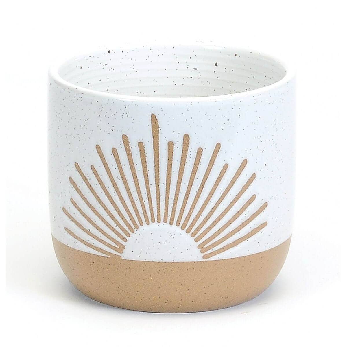 SUNBURST POT WHITE