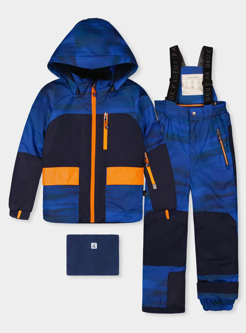Deux par Deux Two Piece Play Snowsuit Navy Blue