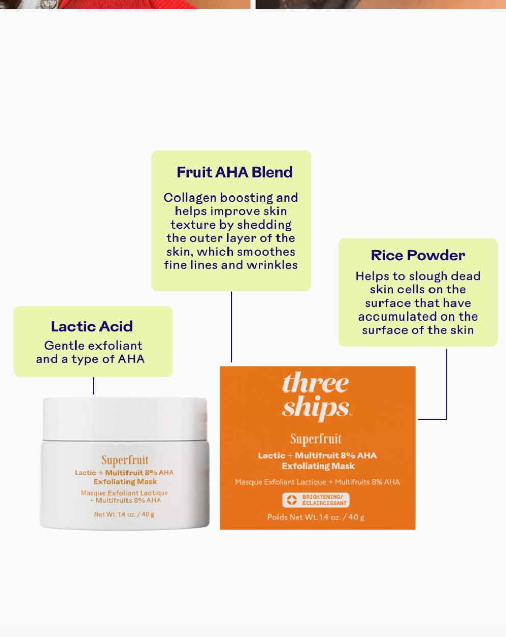 Superfruit Lactic + Multifruit 8% Aha Exfoliating Mask