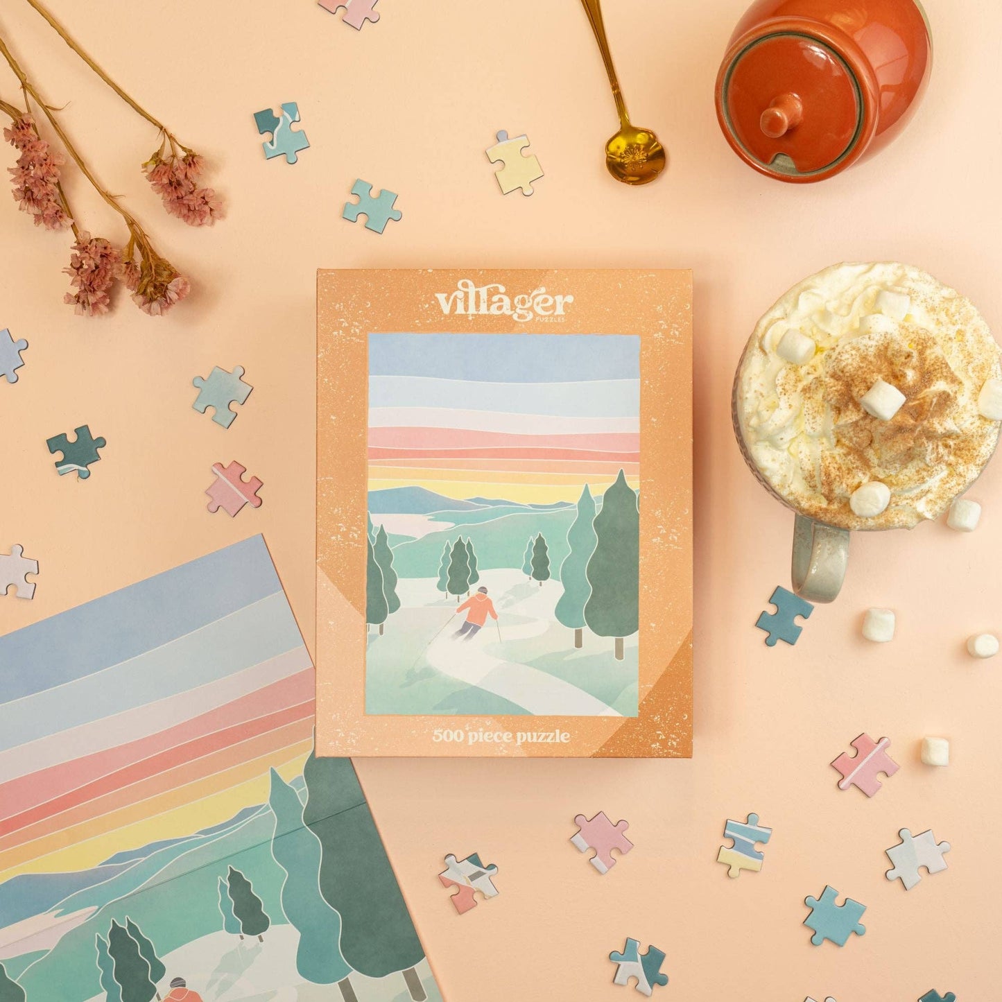 Sunset Ski | 500-Piece Puzzle for Adults