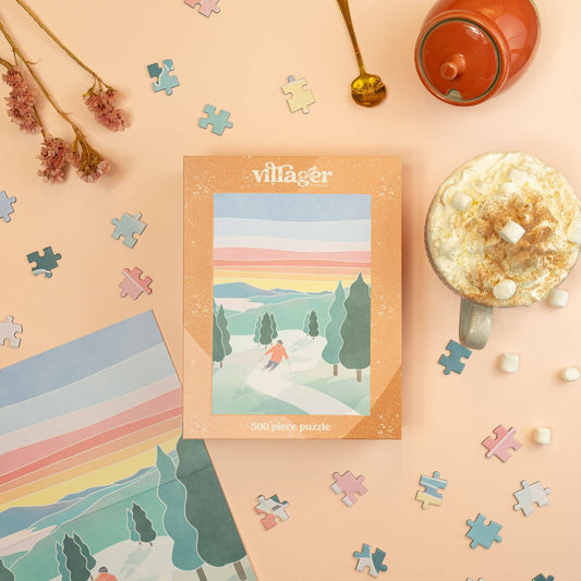 Sunset Ski | 500-Piece Puzzle for Adults