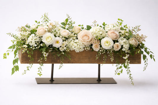 Wood Tray On Metal Stand