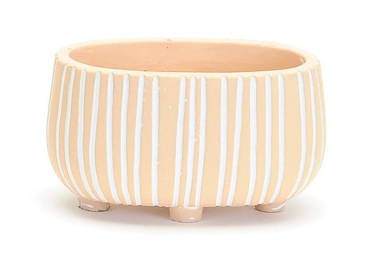 OVAL PEACH POT WITH FEET