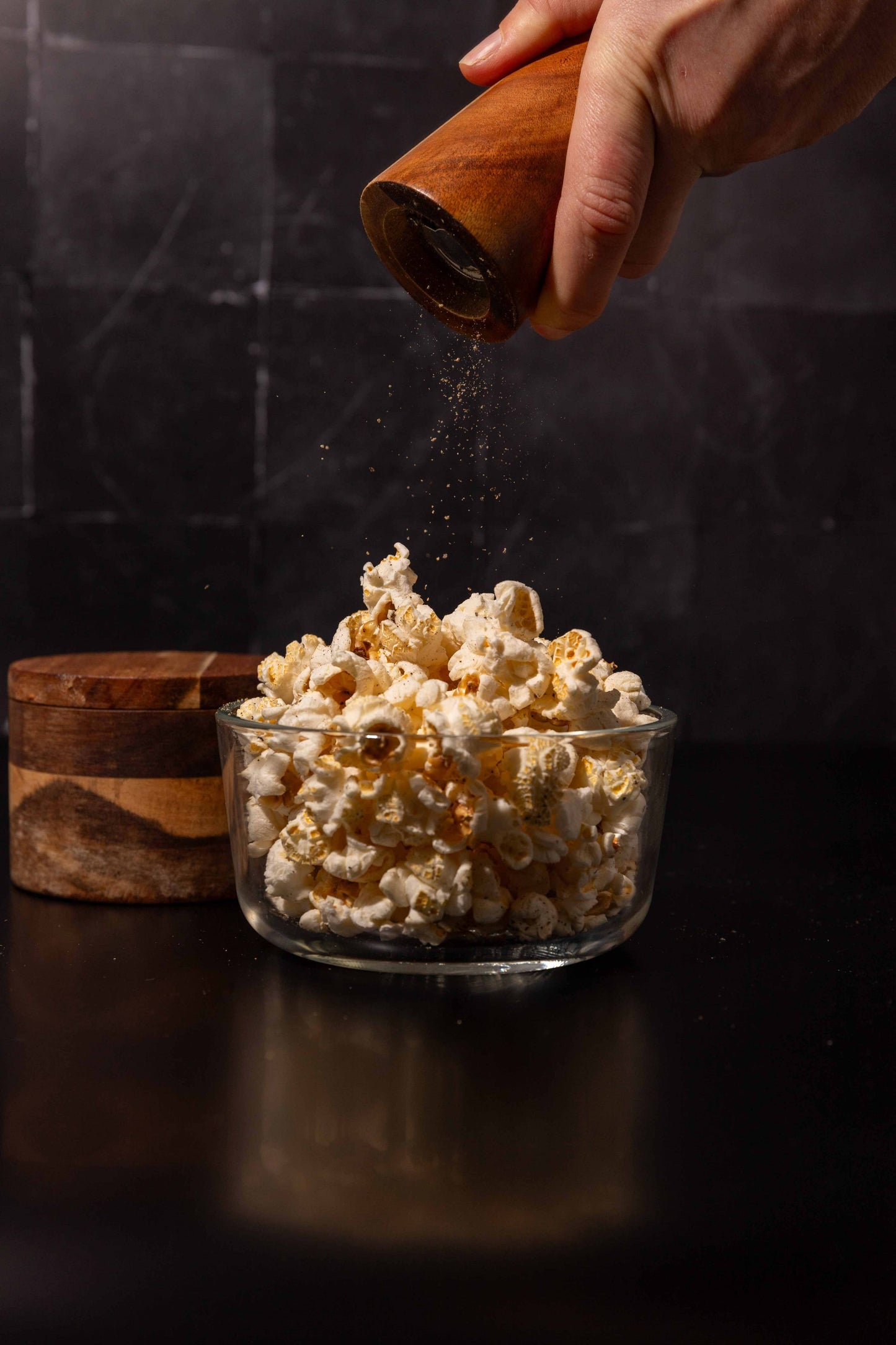 Truffle Oil & Cracked Black Pepper Popcorn