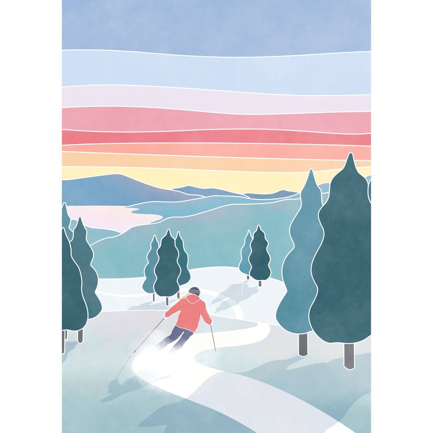 Sunset Ski | 500-Piece Puzzle for Adults