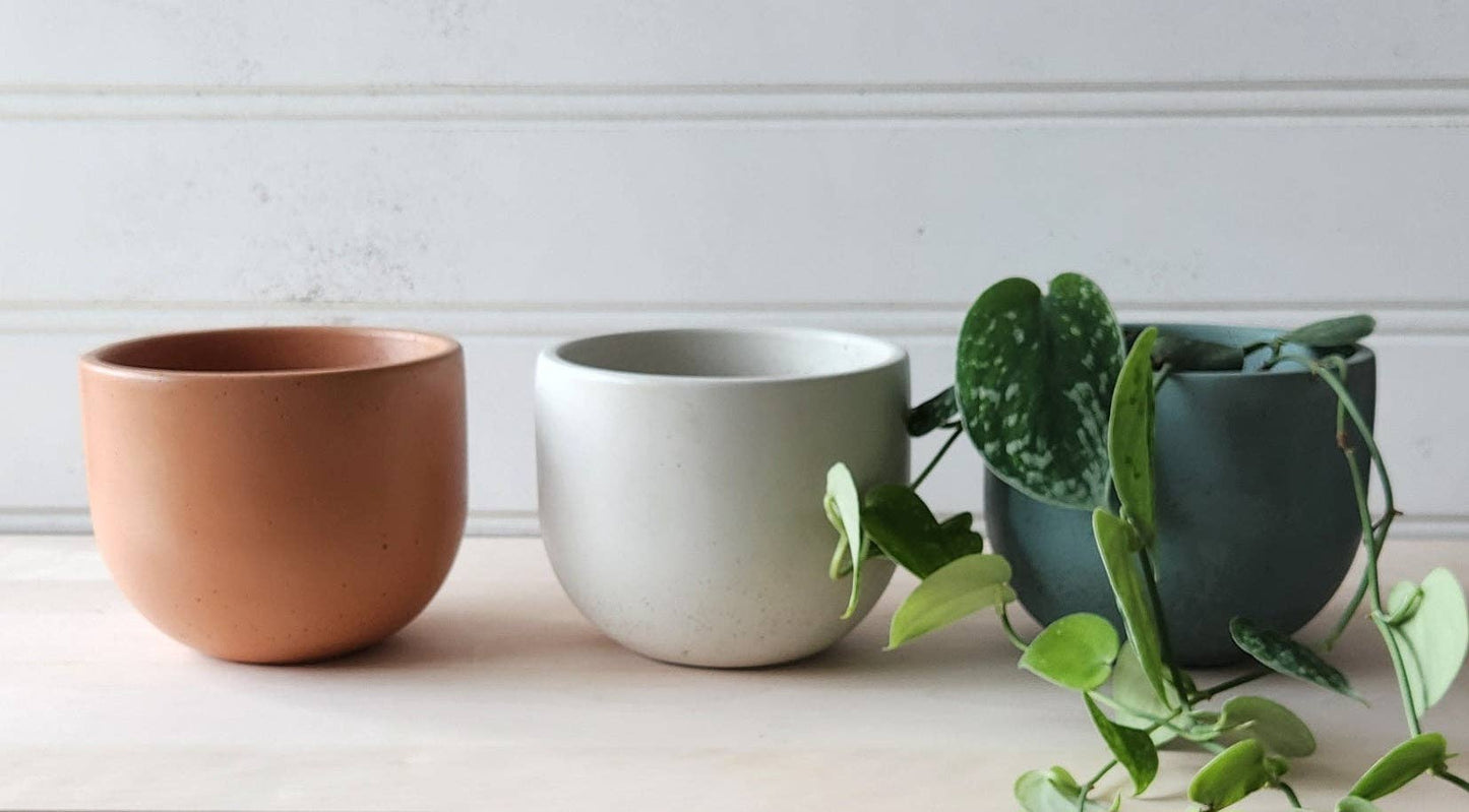 Tulip Planter- 5" White