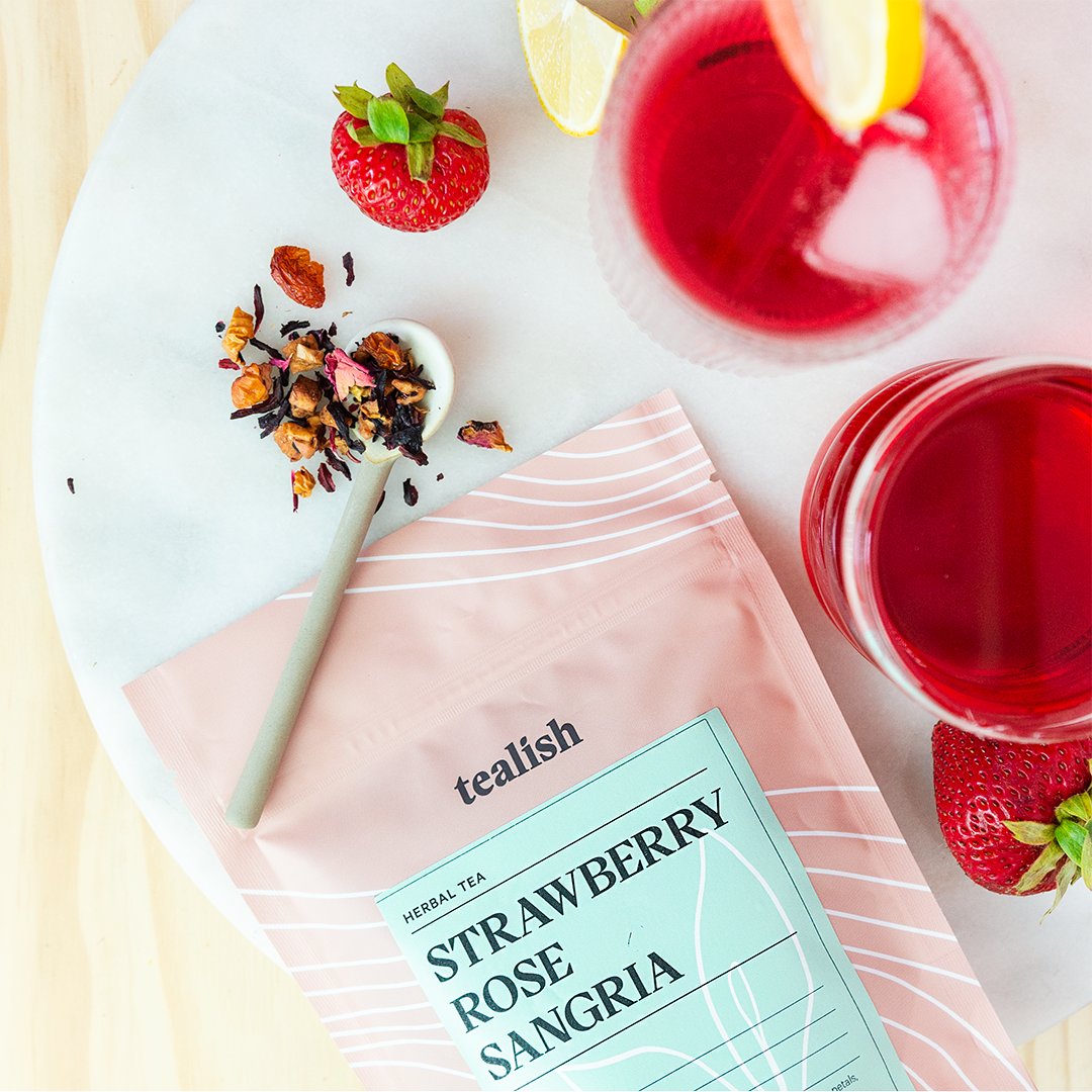 Strawberry Rose Sangria - Herbal Tea