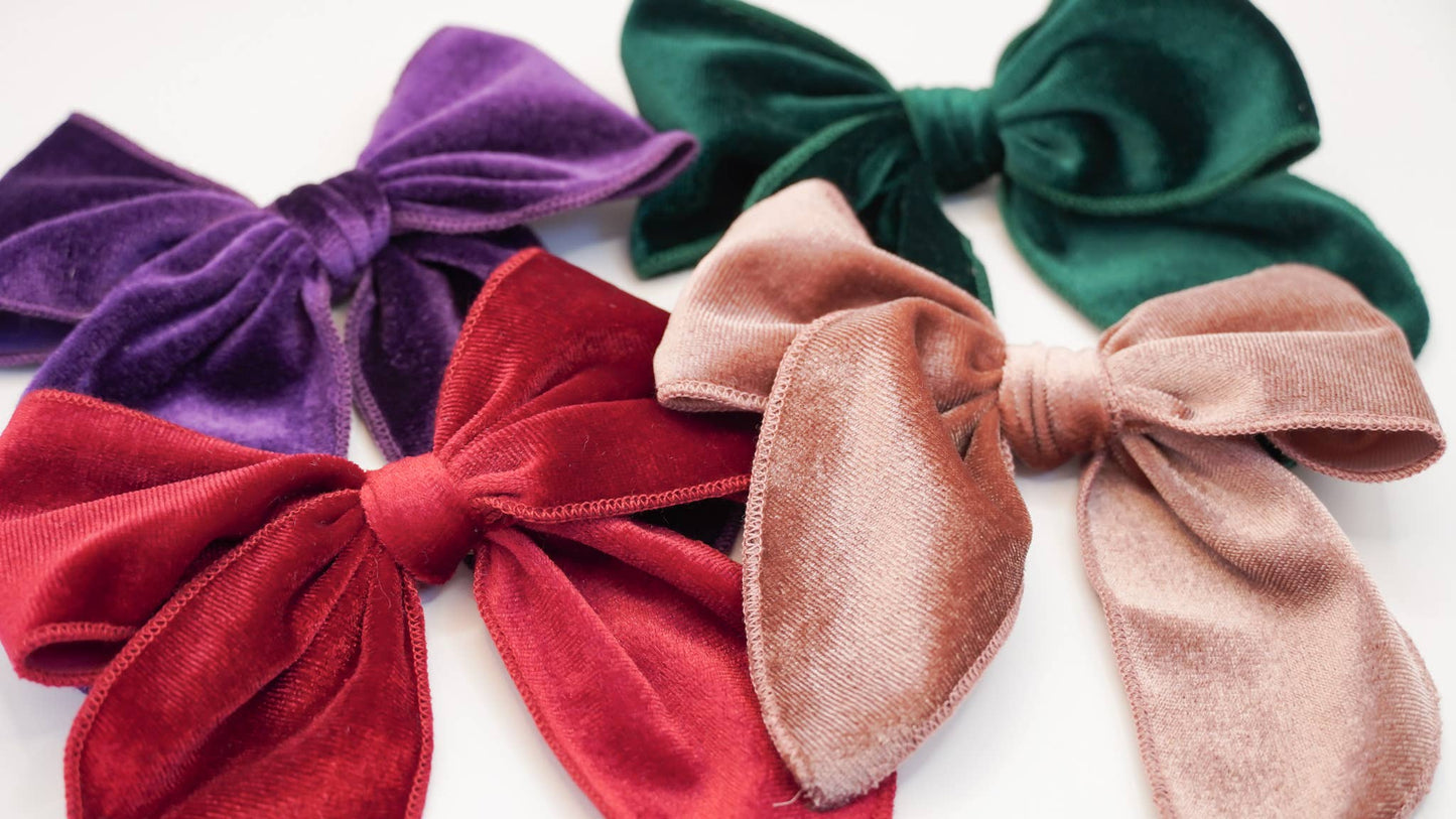 Luxe Velvet Hair Bows Large