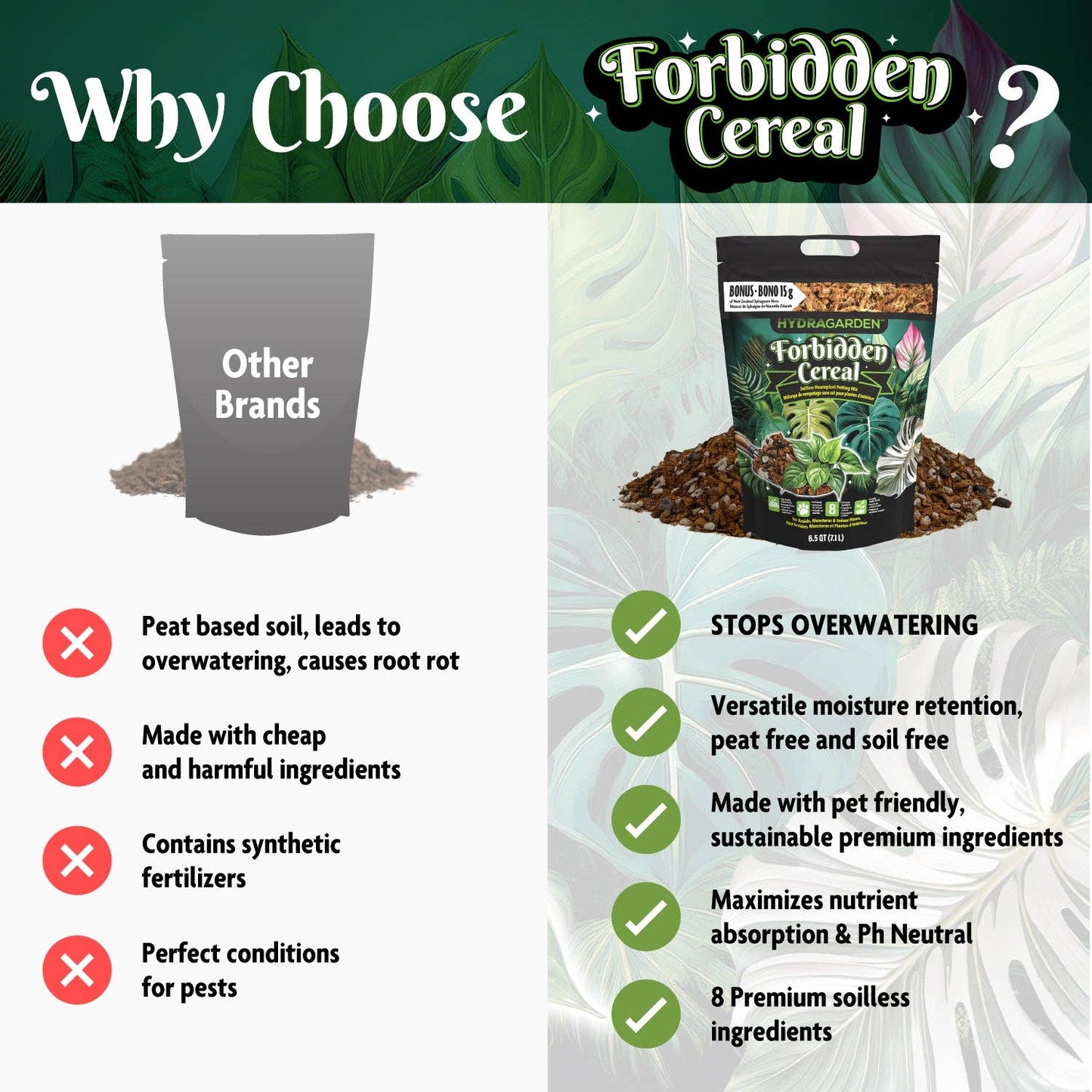 Forbidden Cereal Soilless Chunky Houseplant Potting Mix