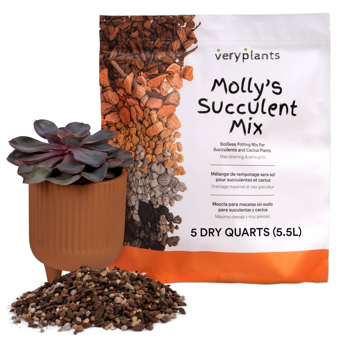 Molly's Succulent Mix - Premium Gritty Soilless Potting Mix