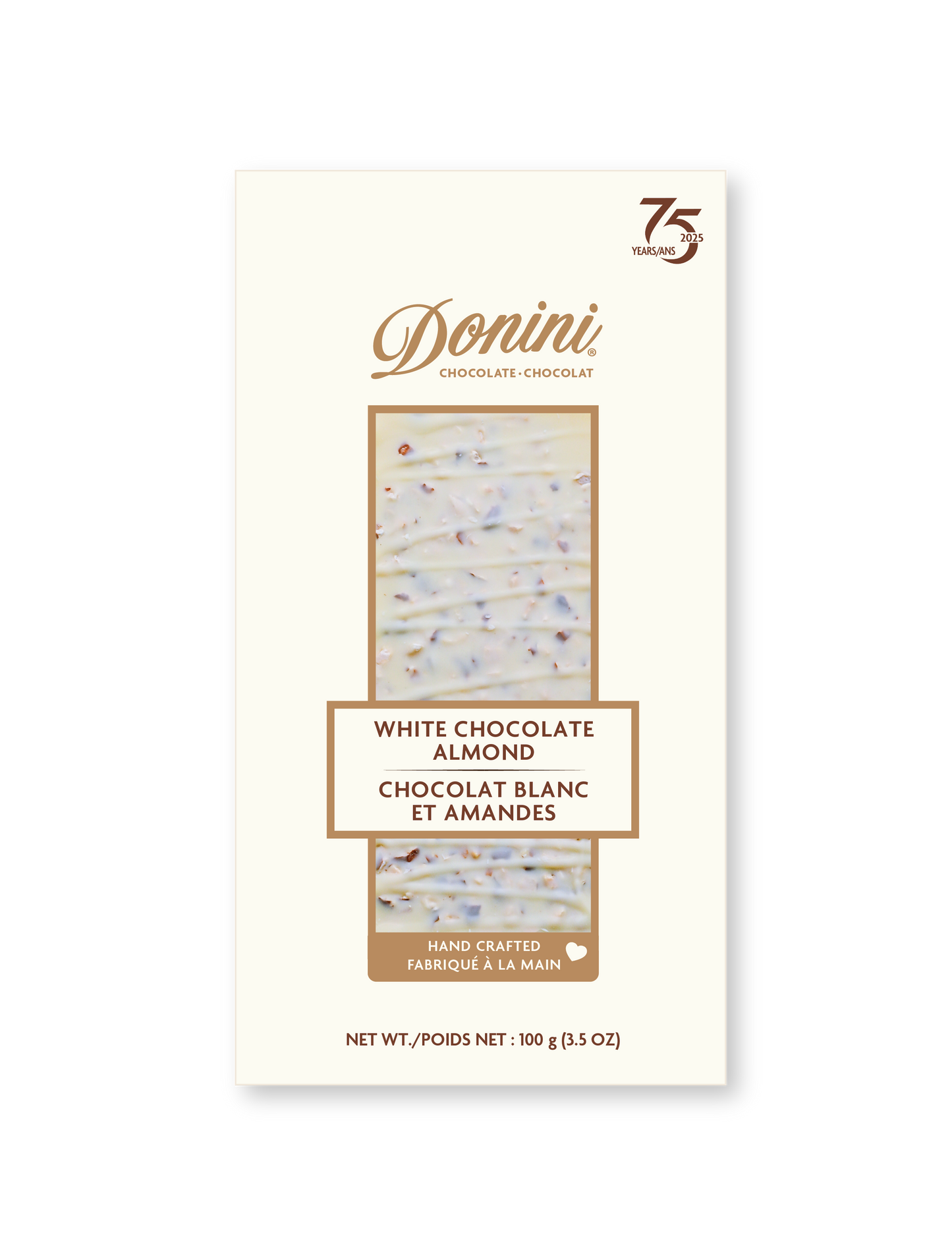 Donini White Chocolate Almond Bark Bar