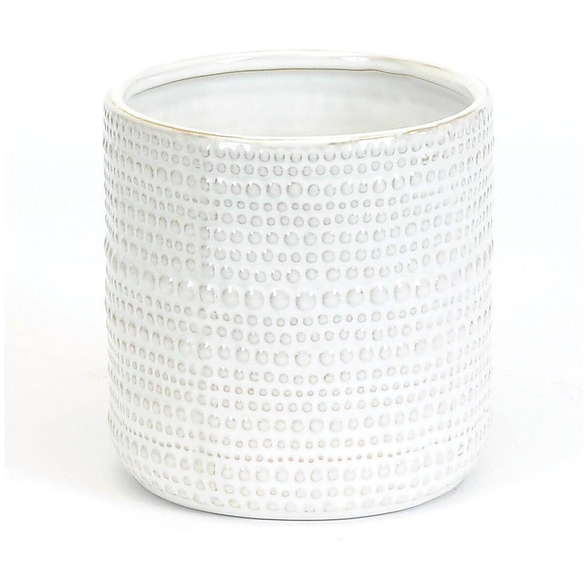 TEXTURED WHITE POT