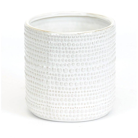 TEXTURED WHITE POT