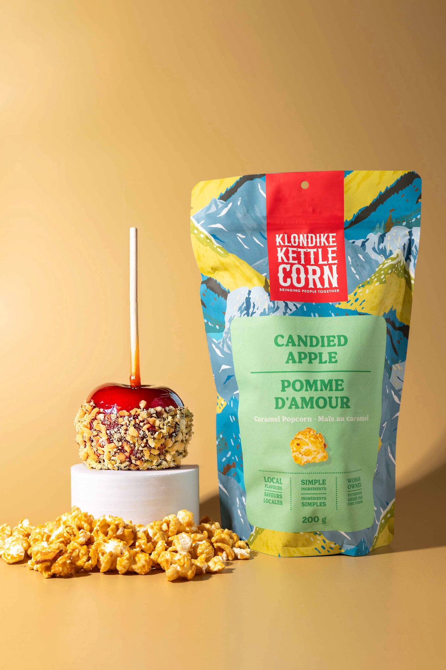 Candied Apple Caramel Popcorn