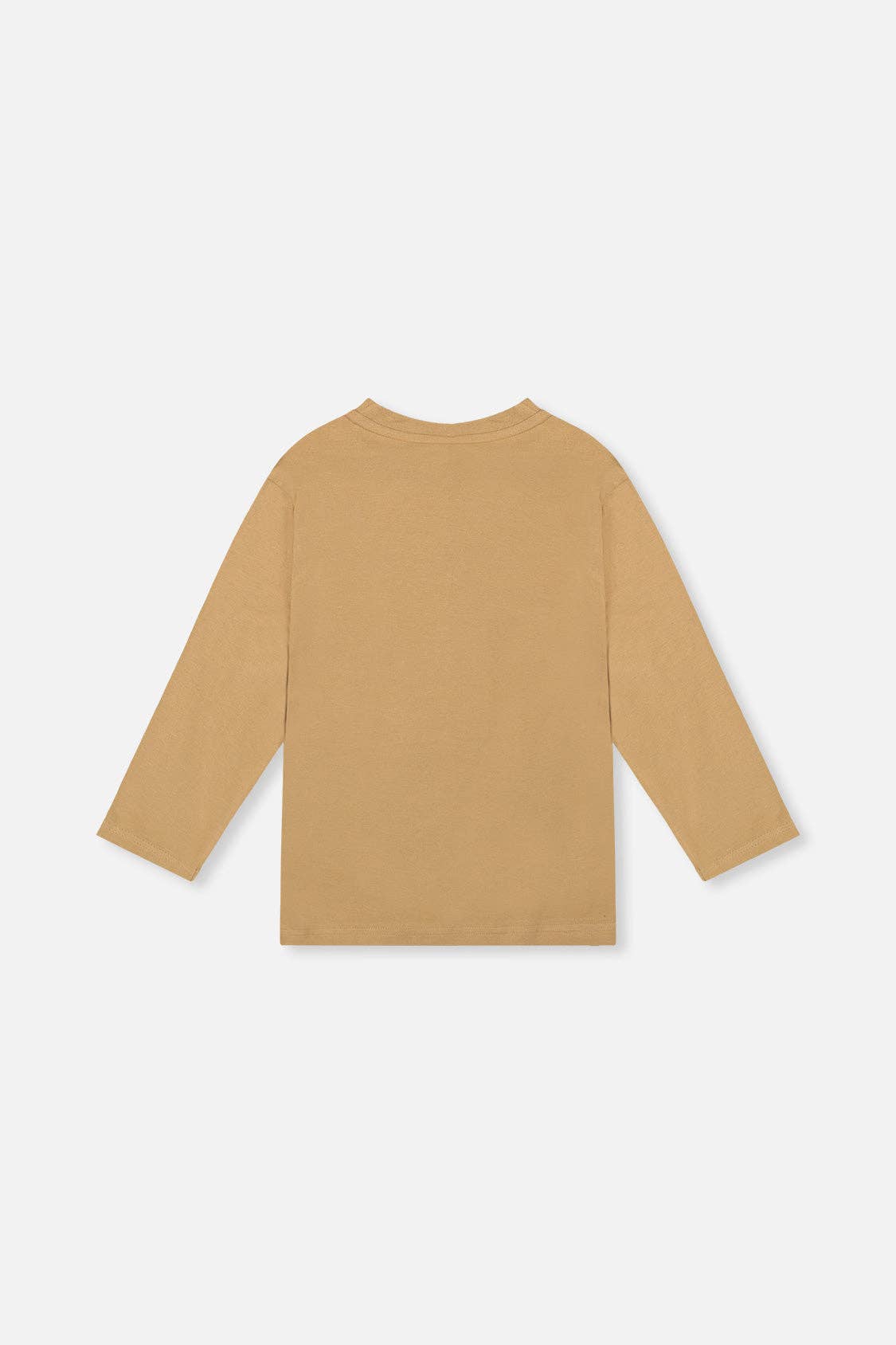 Long Sleeve Organic Cotton T-Shirt Beige