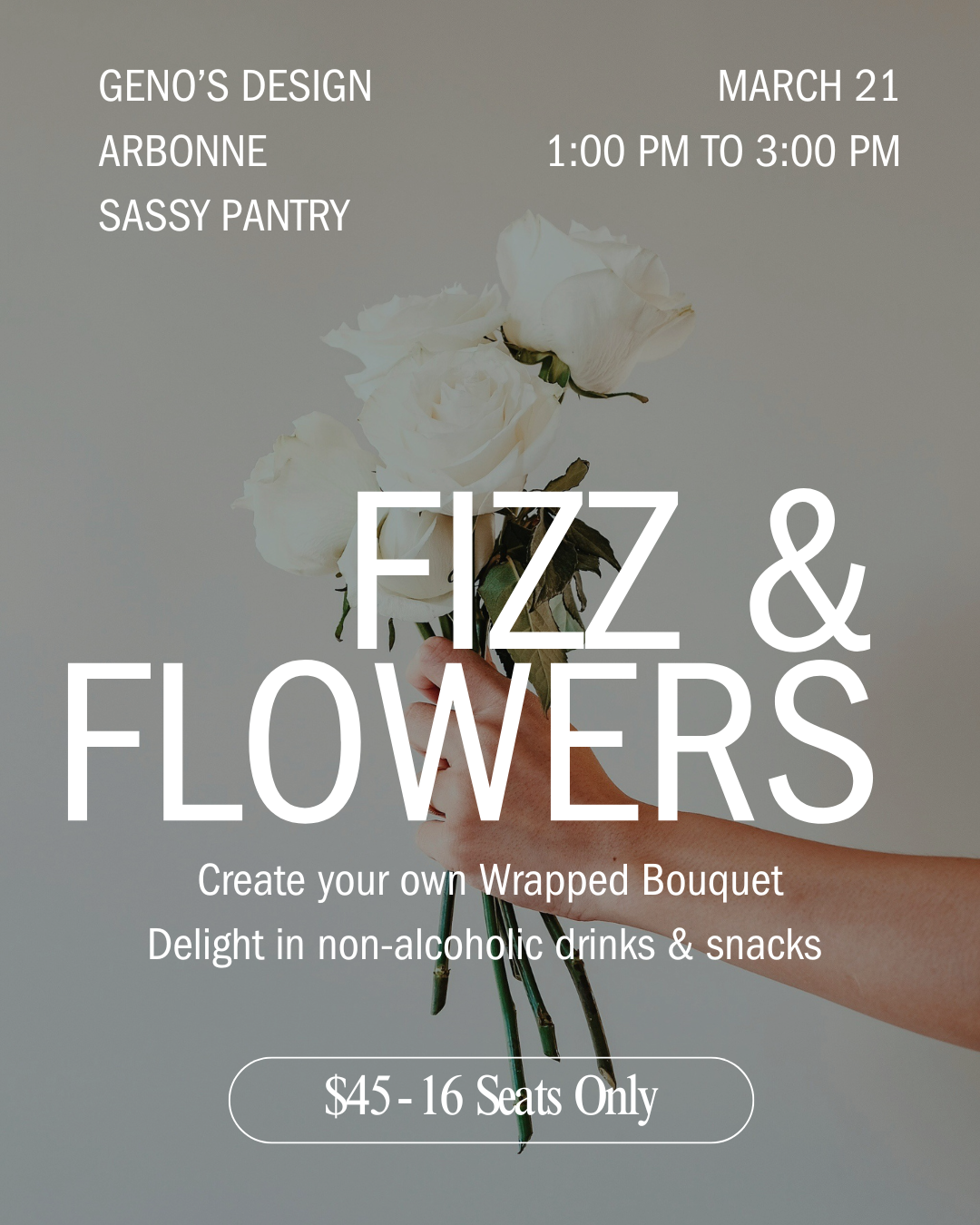 Fizz & Flowers Workshop - March 21