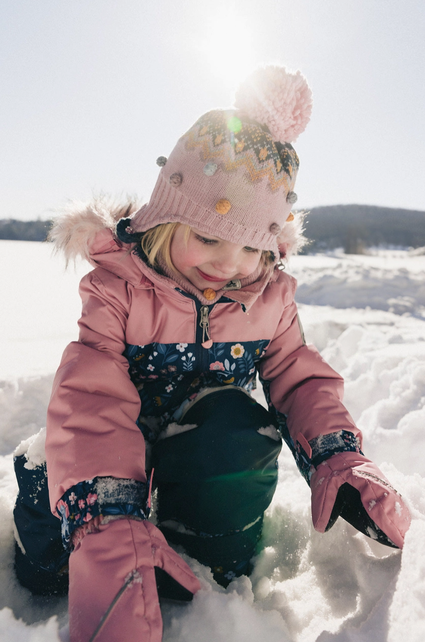 Kids One Piece Discover Snowsuit Blue and Pink Unicorn Print