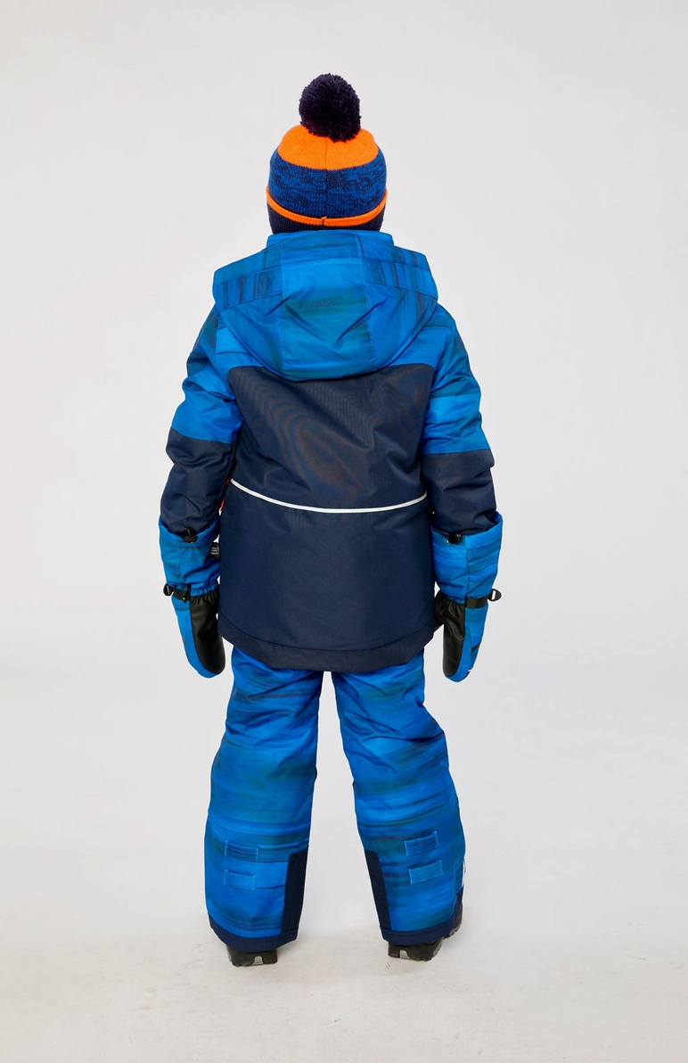 Two Piece Play Snowsuit Navy Blue and Orange with Blue Pants