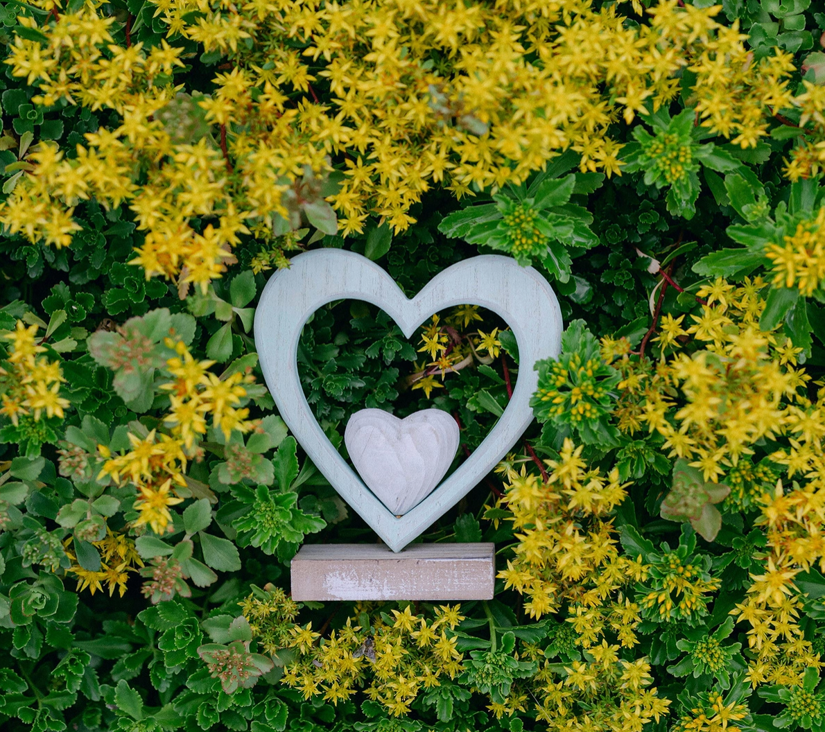 Wooden Heart on a stand