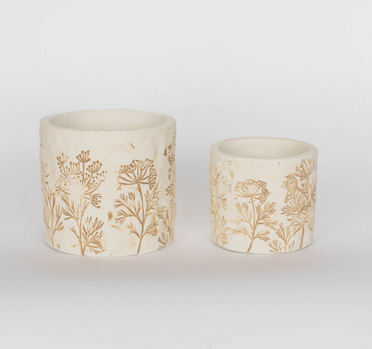 Elegant Cement Flower Pot