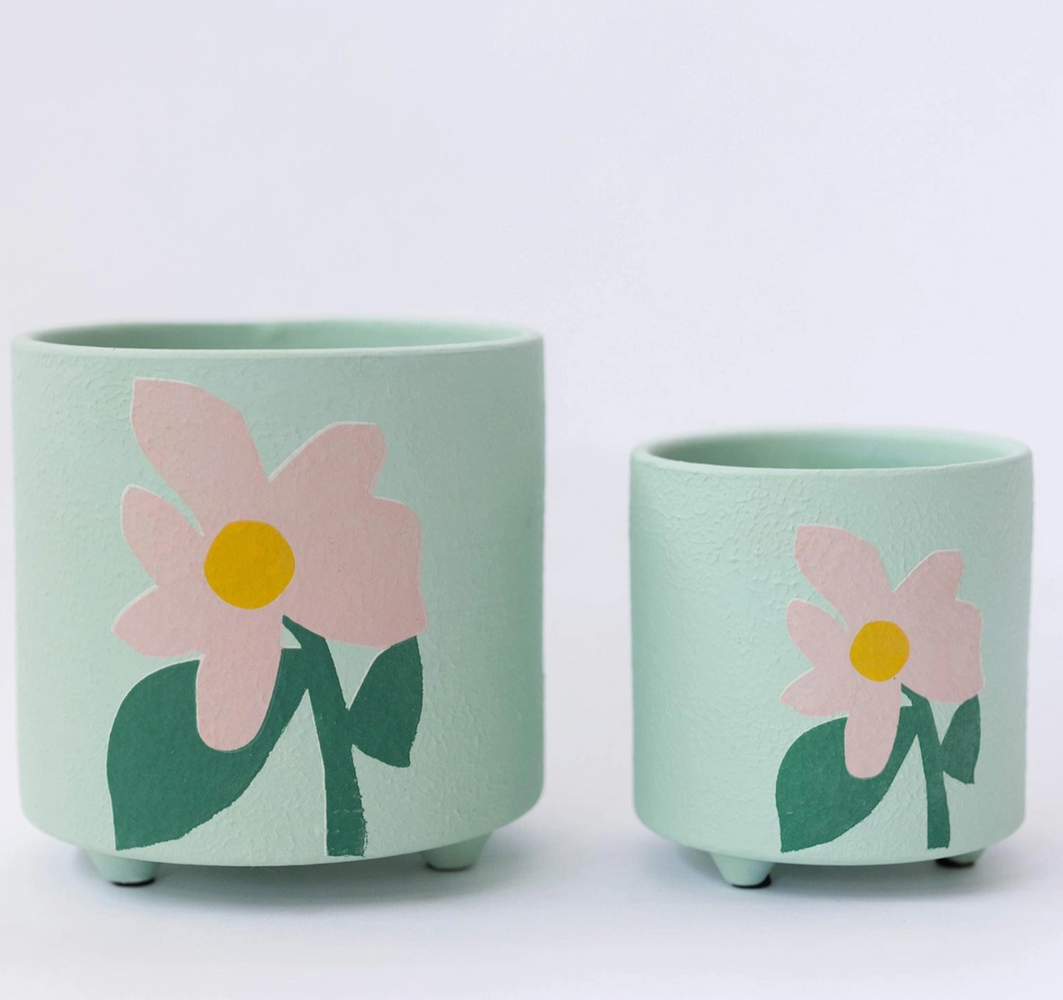 Terracotta Flower Pot, Pink Flower