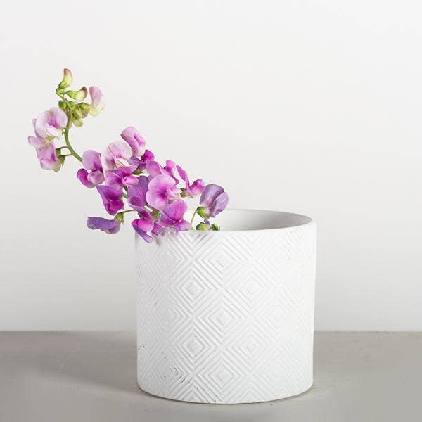 "White On White" Planter
