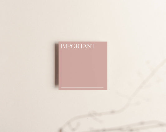 Important Sticky Notes