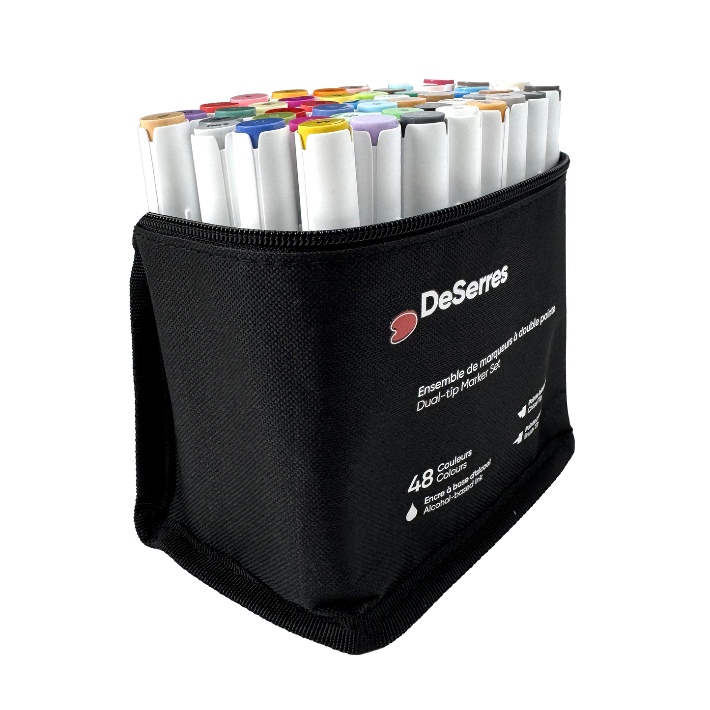 ALCOHOL DUAL-TIP MARKER SET – 48 PIECES