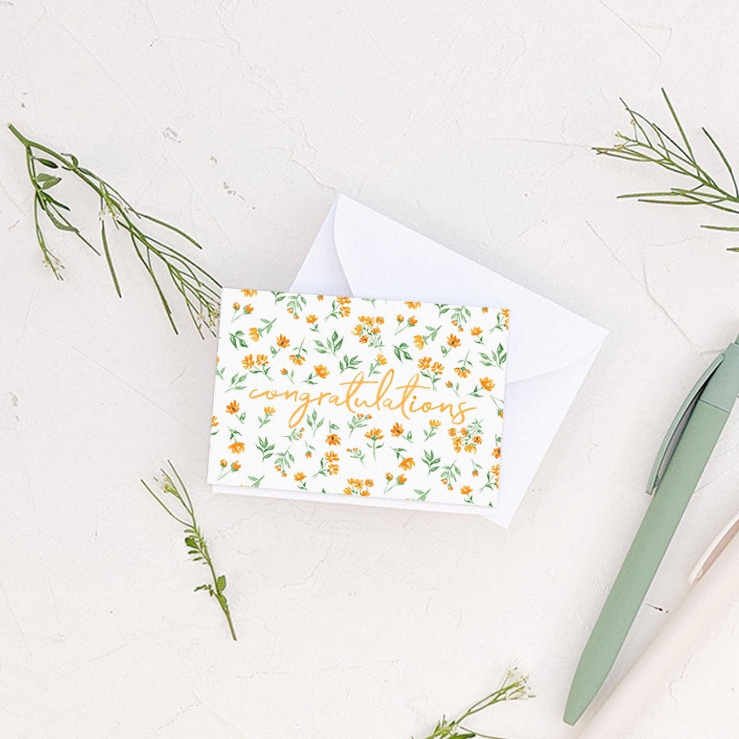Mini Card - Floral Congratulations