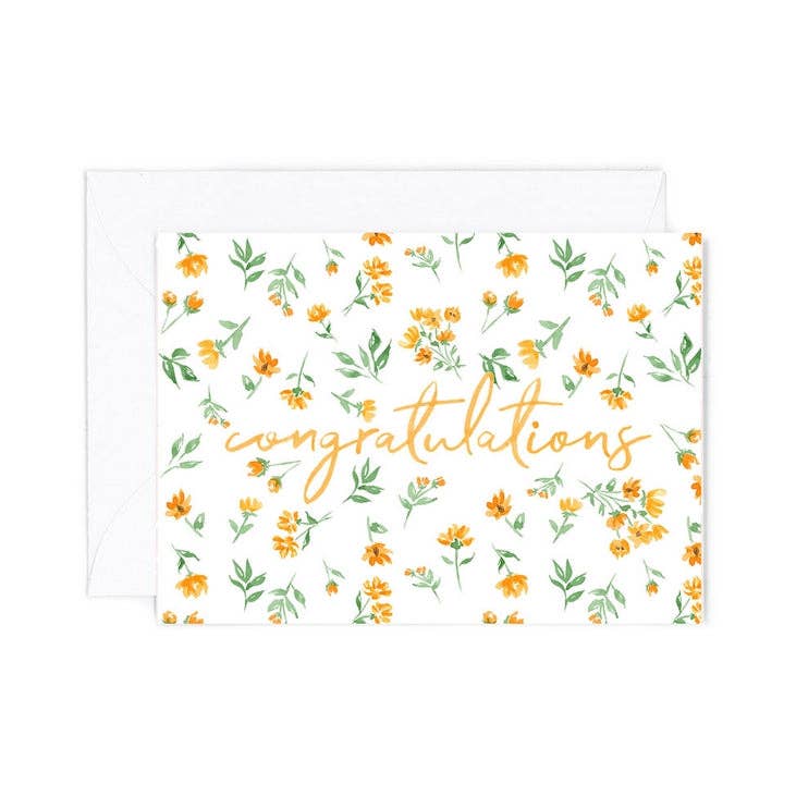 Mini Card - Floral Congratulations