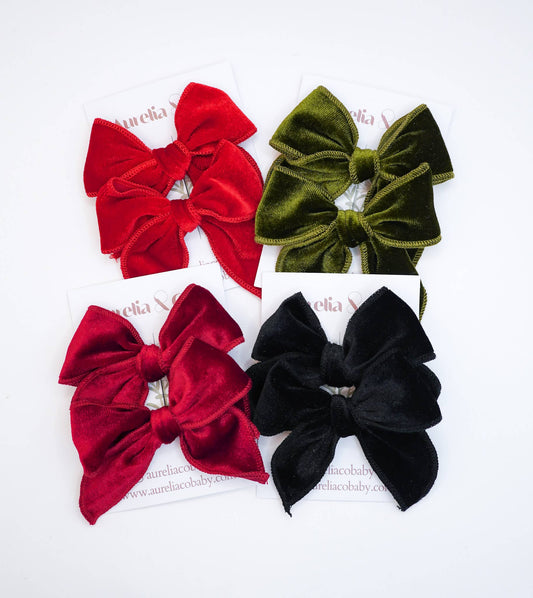 Luxe Velvet Fable Hair Pair Bows